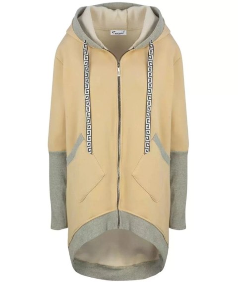 Ciepła oversizowa bluza PARKA dresowa (Beżowy) Ciepła oversizowa bluza PARKA dresowa (Beżowy)