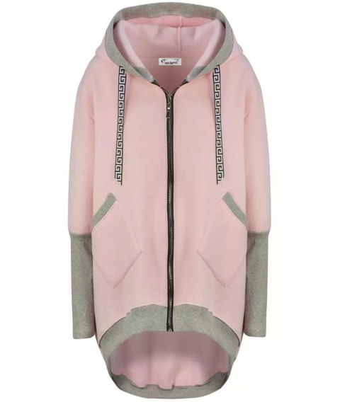 Ciepła oversizowa bluza PARKA dresowa (Różowy) Ciepła oversizowa bluza PARKA dresowa (Różowy)