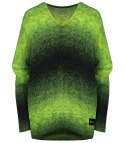 Ciepły damski sweter oversize piękny OMBRE (Zielony) Ciepły damski sweter oversize piękny OMBRE (Zielony)