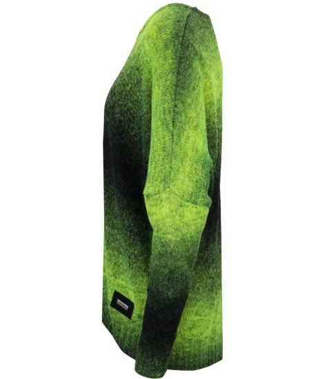 Ciepły damski sweter oversize piękny OMBRE (Zielony) Ciepły damski sweter oversize piękny OMBRE (Zielony)