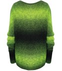 Ciepły damski sweter oversize piękny OMBRE (Zielony) Ciepły damski sweter oversize piękny OMBRE (Zielony)