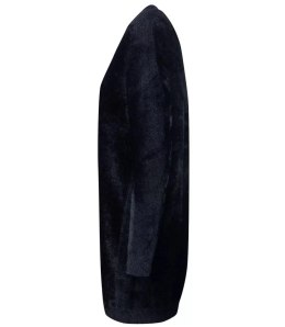 Ciepły płaszczyk kurtka ALPAKA Kardigan Elegancki TINA (Czarny)