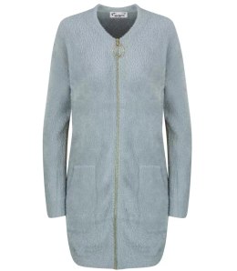 Ciepły płaszczyk kurtka ALPAKA Kardigan Elegancki TINA (Szary)