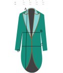 Ciepły płaszczyk kurtka ALPAKA Kardigan Elegancki TINA (Zielony)