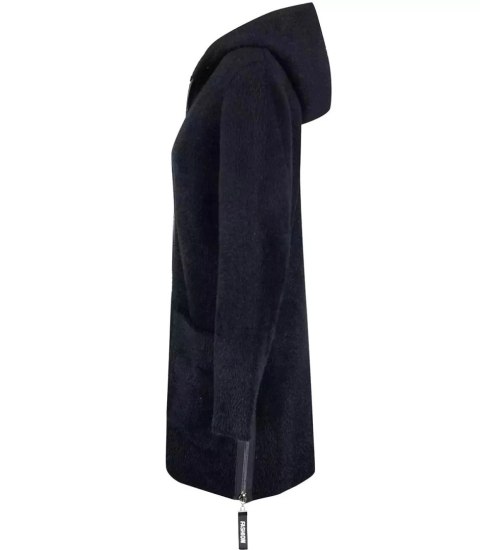 Elegancki długi płaszcz kurtka Alpaka PL (Czarny) Elegancki długi płaszcz kurtka Alpaka PL (Czarny)
