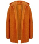 GRUBY sweter KARDIGAN nietoperz Luźny Ciepły z kapturem (Pomarańczowy) GRUBY sweter KARDIGAN nietoperz Luźny Ciepły z kapturem (Pomarańczowy)