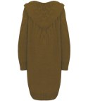 Kardigan Długi Gruby sweter warkocz Wełna (Brązowy) Kardigan Długi Gruby sweter warkocz Wełna (Brązowy)