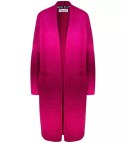 Kardigan długi gruby sweter ombre kolorowy (Różowy) Kardigan długi gruby sweter ombre kolorowy (Różowy)