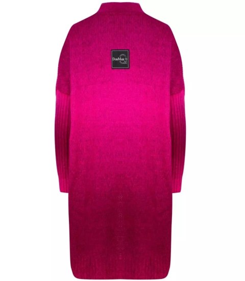 Kardigan długi gruby sweter ombre kolorowy (Różowy) Kardigan długi gruby sweter ombre kolorowy (Różowy)
