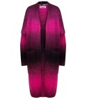 Kardigan długi gruby sweter ombre kolorowy (Różowy) Kardigan długi gruby sweter ombre kolorowy (Różowy)