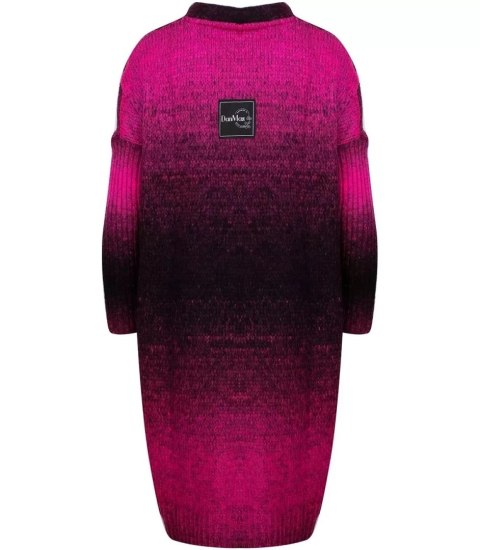 Kardigan długi gruby sweter ombre kolorowy (Różowy) Kardigan długi gruby sweter ombre kolorowy (Różowy)