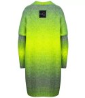 Kardigan długi gruby sweter ombre kolorowy (Zielony) Kardigan długi gruby sweter ombre kolorowy (Zielony)