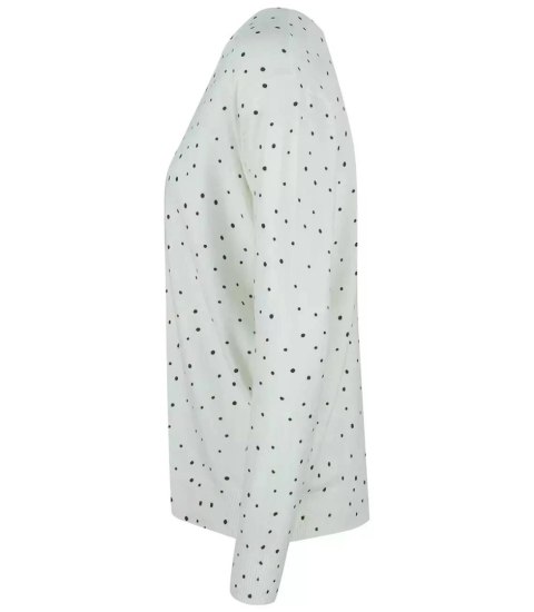 Klasyczny sweter kardigan w groszki Elegancki NELA (Biały) Klasyczny sweter kardigan w groszki Elegancki NELA (Biały)