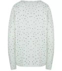 Klasyczny sweter kardigan w groszki Elegancki NELA (Biały) Klasyczny sweter kardigan w groszki Elegancki NELA (Biały)