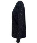 Klasyczny sweter kardigan w groszki Elegancki NELA (Czarny) Klasyczny sweter kardigan w groszki Elegancki NELA (Czarny)
