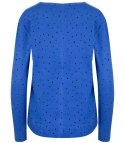 Klasyczny sweter kardigan w groszki Elegancki NELA (Niebieski) Klasyczny sweter kardigan w groszki Elegancki NELA (Niebieski)
