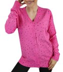 Klasyczny sweter kardigan w groszki Elegancki NELA (Różowy) Klasyczny sweter kardigan w groszki Elegancki NELA (Różowy)