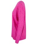 Klasyczny sweter kardigan w groszki Elegancki NELA (Różowy) Klasyczny sweter kardigan w groszki Elegancki NELA (Różowy)