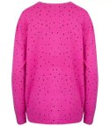 Klasyczny sweter kardigan w groszki Elegancki NELA (Różowy) Klasyczny sweter kardigan w groszki Elegancki NELA (Różowy)