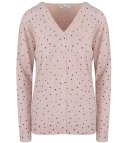Klasyczny sweter kardigan w groszki Elegancki NELA (Różowy) Klasyczny sweter kardigan w groszki Elegancki NELA (Różowy)