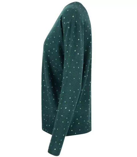 Klasyczny sweter kardigan w groszki Elegancki NELA (Zielony) Klasyczny sweter kardigan w groszki Elegancki NELA (Zielony)