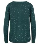Klasyczny sweter kardigan w groszki Elegancki NELA (Zielony) Klasyczny sweter kardigan w groszki Elegancki NELA (Zielony)