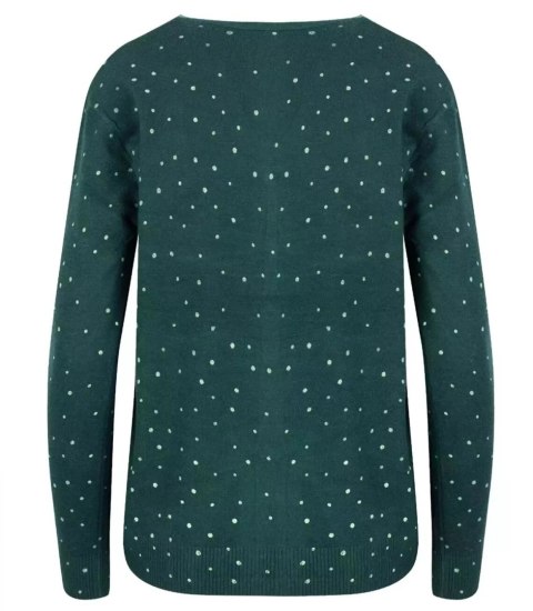 Klasyczny sweter kardigan w groszki Elegancki NELA (Zielony) Klasyczny sweter kardigan w groszki Elegancki NELA (Zielony)