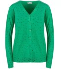 Klasyczny sweter kardigan w groszki Elegancki NELA (Zielony) Klasyczny sweter kardigan w groszki Elegancki NELA (Zielony)