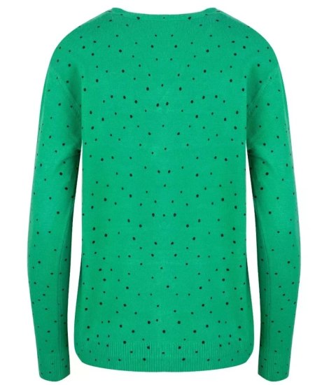 Klasyczny sweter kardigan w groszki Elegancki NELA (Zielony) Klasyczny sweter kardigan w groszki Elegancki NELA (Zielony)