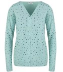Klasyczny sweter kardigan w groszki Elegancki NELA (Zielony) Klasyczny sweter kardigan w groszki Elegancki NELA (Zielony)