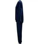 Komplet dresowy bluza spodnie welur gładki (Granatowy) Komplet dresowy bluza spodnie welur gładki (Granatowy)
