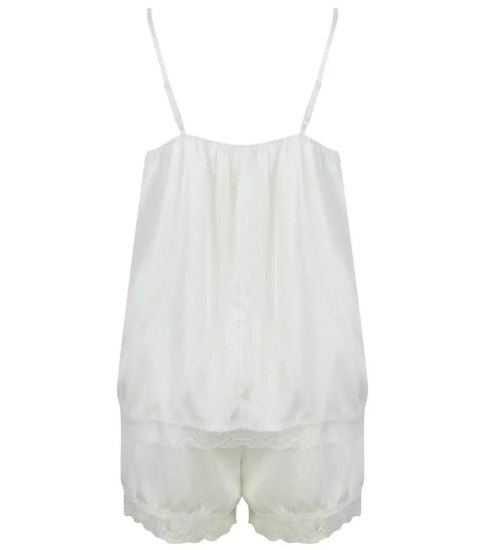 Komplet top + spodenki z koronką sexi (Biały)