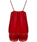 Komplet top + spodenki z koronką sexi (Czerwony)