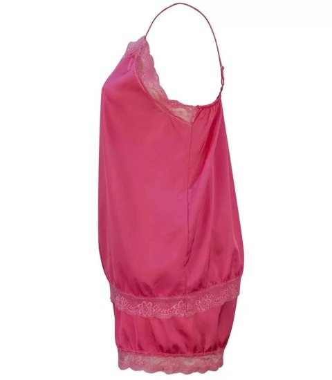 Komplet top + spodenki z koronką sexi (Różowy)