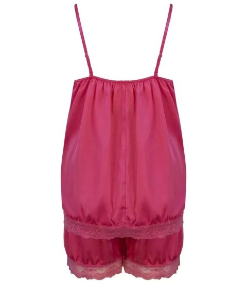 Komplet top + spodenki z koronką sexi (Różowy)