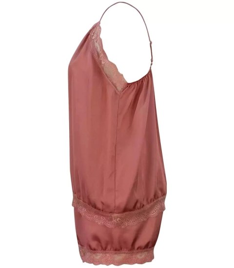 Komplet top + spodenki z koronką sexi (Różowy)
