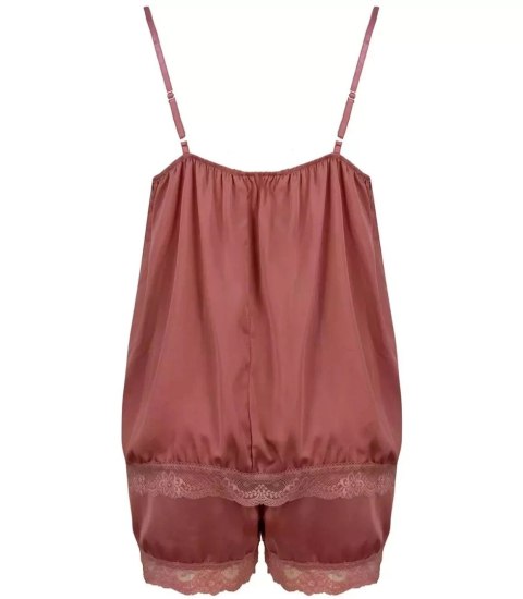 Komplet top + spodenki z koronką sexi (Różowy)