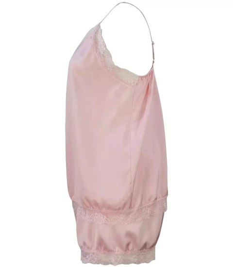 Komplet top + spodenki z koronką sexi (Różowy)