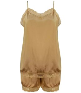 Komplet top + spodenki z koronką sexi (Złoty)