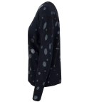 Krótki sweter w kropki i cyrkonie LIZA (Czarny) Krótki sweter w kropki i cyrkonie LIZA (Czarny)