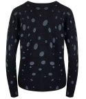 Krótki sweter w kropki i cyrkonie LIZA (Czarny) Krótki sweter w kropki i cyrkonie LIZA (Czarny)