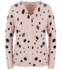 Krótki sweter w kropki i cyrkonie LIZA (Różowy) Krótki sweter w kropki i cyrkonie LIZA (Różowy)