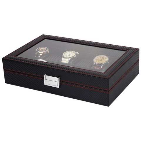 Schatulle Carbon für 10 Uhren 28 x 22 x 8cm PD136 Schatulle Carbon für 10 Uhren 28 x 22 x 8cm PD136