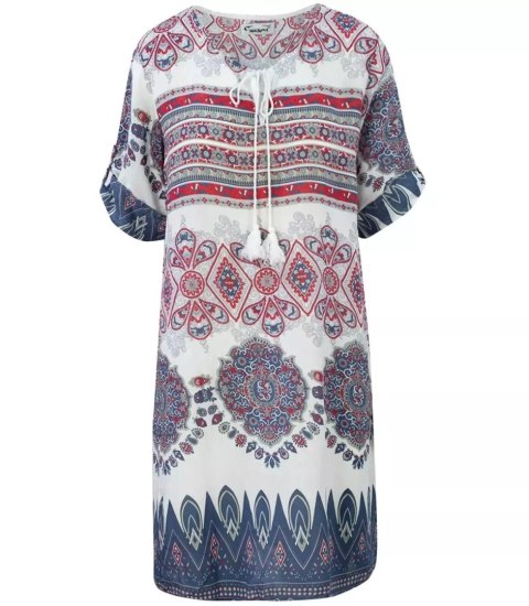 Sukienka tunika mini lato wiskoza orientalna Sukienka tunika mini lato wiskoza orientalna