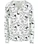 Sweter w kokardki z cyrkoniami Elegancki WIKTORIA (Biały) Sweter w kokardki z cyrkoniami Elegancki WIKTORIA (Biały)
