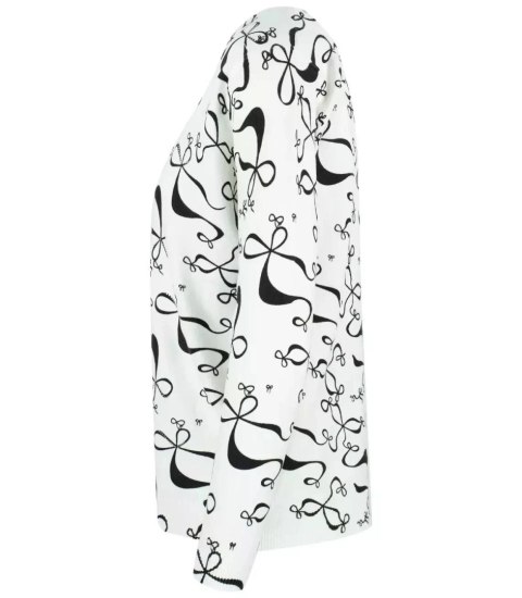 Sweter w kokardki z cyrkoniami Elegancki WIKTORIA (Biały) Sweter w kokardki z cyrkoniami Elegancki WIKTORIA (Biały)