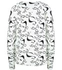 Sweter w kokardki z cyrkoniami Elegancki WIKTORIA (Biały) Sweter w kokardki z cyrkoniami Elegancki WIKTORIA (Biały)