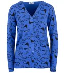 Sweter w kokardki z cyrkoniami Elegancki WIKTORIA (Niebieski)