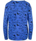 Sweter w kokardki z cyrkoniami Elegancki WIKTORIA (Niebieski)