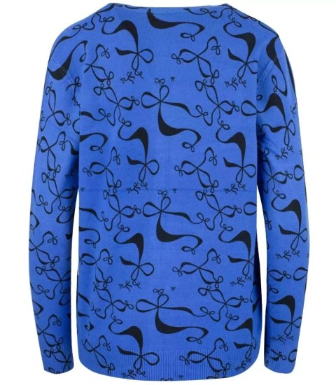 Sweter w kokardki z cyrkoniami Elegancki WIKTORIA (Niebieski) Sweter w kokardki z cyrkoniami Elegancki WIKTORIA (Niebieski)